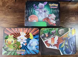 Pokemon TCG: 2020 - 2022 3 Collector's Treasure Chest Lunch Box Tin New SEALED - Image 2