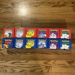 Sealed Pokemon 23k Burger King Gold Plated Trading Card Set Blue & Red Lot Of 12 - Image 1