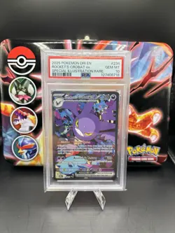 Pokemon Team Rockets Crobat EX 234/182 Destined Rivals PSA 10 - Image 1
