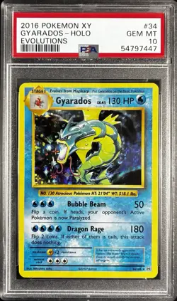 Pokemon Guardados 2016 XY Evolutions Holo RARE #34 PSA 10 GEM MINT - Image 1
