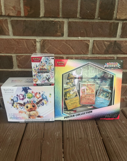 BRAND NEW-Pokemon TCG Prismatic Evolutions Poster/Booster/Elite Trainer Bundle - Image 1