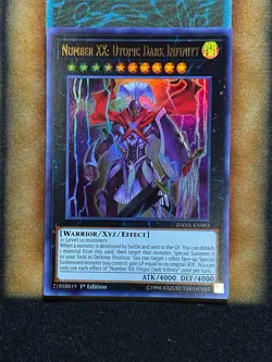 Yugioh Number XX: Utopia Dark Infinity DANE-EN093 Ultra Rare 1st Ed LP - Image 1