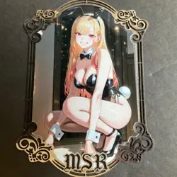 Goddess Story Gold METAL Card - Serial Number #026/100! Anime Bikini Marin - Image 1