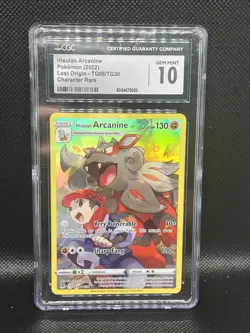 ✨✨ CGC 10 Hisuian Arcanine TG08/TG30 SWSH Lost Origin 2022 Pokemon Card - Image 1