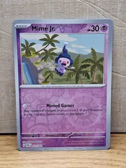 Mime Jr. 031/091 Paldean Fates Reverse Holo Common Pokemon Card TCG - Image 1
