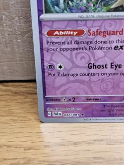 Mimikyu 37/91 Paldean Fates Scarlet/Violet Reverse Holo Pokemon Card TCG Rare - Image 5