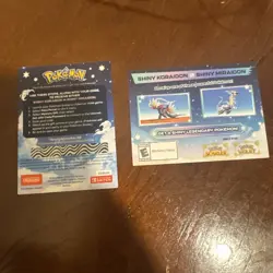 2x Shiny Koraidon & Miraidon Pokemon Scarlet Violet Code Card - Gamestop - Image 1
