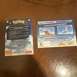 2x Shiny Koraidon & Miraidon Pokemon Scarlet Violet Code Card - Gamestop - Image 2