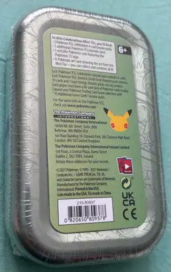 POKEMON TCG CELEBRATIONS BULBASAUR MINI TIN with 3 PACKS 19 CARDS - Image 2