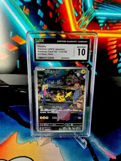 Pikachu Pokemon 2023 Japanese Pokemon Card 151 173/165 CGC 10 Gem Mint Art Rare - Image 1