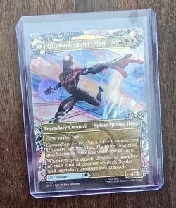MTG Miles Morales & Ultimate Spiderman (0211) (Borderless) FOIL Spider-Man NM - Image 2