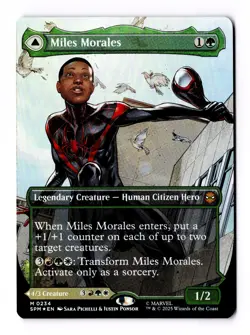 Miles Morales (Borderless) (Foil) 0234 (M) MTG Marvel's Spider-Man (SPM) - Image 1