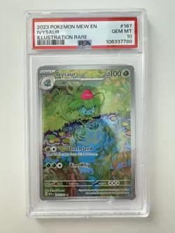 PSA 10 GEM MT Ivysaur SV 151 Illustration Rare 167/165 Pokemon Card English 2023 - Image 1