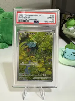 PSA 10 GEM MINT Bulbasaur Illustration Rare 166/165 SV Pokemon 151 2023 English - Image 3
