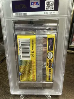Pokemon Base Set Booster Pack - Blastoise -Long Crimp - 1999 - PSA 9 Sealed Rare - Image 2