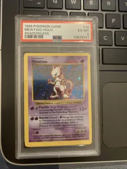 Pokemon Shadowless Mewtwo Holo Base Set 10/102 PSA 6 WOTC 1999 - Image 1