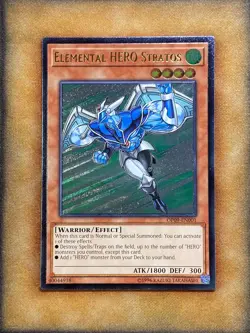 Yugioh Elemental HERO Stratos OP09-EN001 Ultimate Rare NM - Image 1