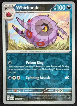 Whirlipede 2024 Twilight Masquerade Reverse Holo Pokemon Card 116/167 (NM) - Image 1