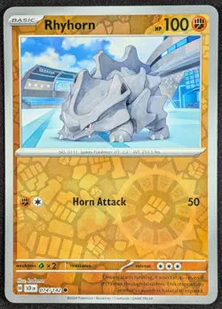 Rhyhorn 2024 Stellar Crown Reverse Holo Pokemon Card 074/142 (NM) - Image 1