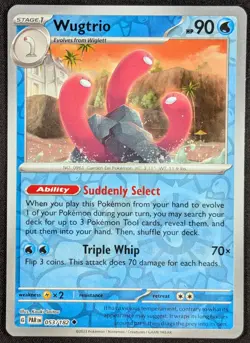 Wugtrio 2023 Paradox Rift Reverse Holo Pokemon Card 053/182 (NM) - Image 1