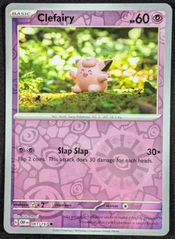 Clefairy 2023 Obsidian Flames Reverse Holo Pokemon Card 081/197 (NM) - Image 1