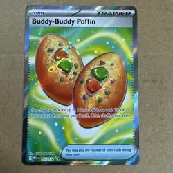 Buddy Buddy Poffin 167/132 Mega Evolution Full Art Secret Rare Pokemon Card NM - Image 1
