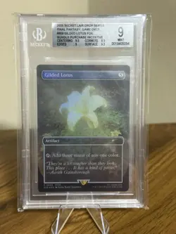 Beckett 9 MINT MTG Secret Lair: Final Fantasy Gilded Lotus Foil Promo - Image 1