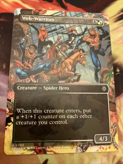 Web-Warriors (BORDERLESS) #203 Near Mint SPM Marvel's Spider-Man Magic MTG - Image 1