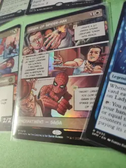MTG Spiderman Rare Lot, 1 Foil 2 Borderless Cards SPM Origin Spider-Man & MJ - Image 2