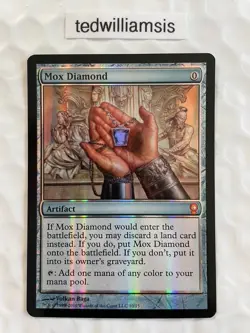 MtG Mox Diamond From the Vault: Relics Foil Mint/Near Mint - Image 4