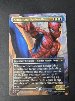 Ssensational Spider-Man R 0025 (Borderless) MTG Magic: Marvel Spider-Man Regular - Image 1
