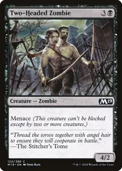 Two-Headed Zombie 4x FOIL M19 MTG Core Set 2019 Common MINT black - Image 1