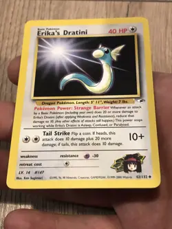 Erika's Dratini 42/132 - Gym Heroes - Uncommon - Vintage Pokemon Card - LP - Image 5