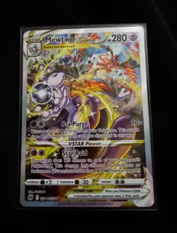 Pokemon Mewtwo VSTAR GG44/GG70 Crown Zenith: Galarian Gallery Holo Card TCG - Image 1