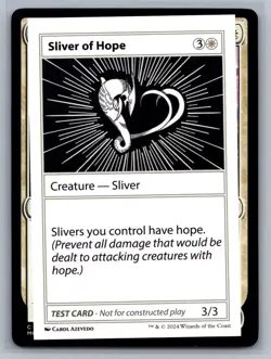 Mystery Booster 2 Playtest Cards #NNO Sliver of Hope - Image 1