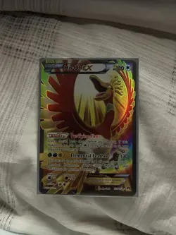 Pokemon TCG Ho-Oh EX Full Art 121/122 Rare Ultra XY Breakpoint Holo Card 2016 - Image 1