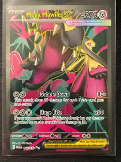 Mega Mawaile EX Full Art Ultra Rare 162/132 Mega Evolution Holo Pokemon Card - Image 1
