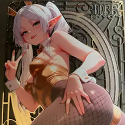 Goddess Story Gold METAL Card - Serial Number #025/100! Anime Bikini Bunny - Image 2