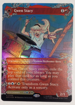 Foil Gwen Stacy | Ghost-Spider #209 (Borderless) [Marvel's Spider-Man] MTG - Image 3
