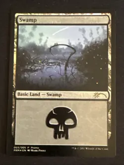 1x Foil Swamp (003/005) 2017 Gift Pack Promo LP MTG Magic the Gathering x1 MKE - Image 1
