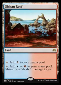 MTG Shivan Reef - Foil, Magic Origins, Lightly Played, English - Image 1