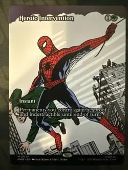 Heroic Intervention (Borderless) 0034 - Marvel's Spider-Man MTG NM/M - Image 1