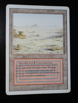 Badlands Revised HP Heavily Played MTG Magic the Gathering Dual Land - Image 1