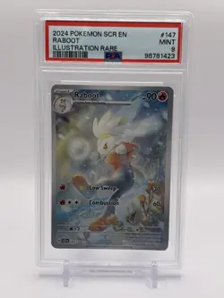 2024 POKEMON SCR EN-STELLAR CROWN ILLUSTRATION RARE #147 RABOOT PSA 9 - Image 1