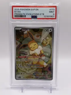 2025 POKEMON SVP EN-SV BLACK STAR PROMO #173 EEVEE PSA 9 - Image 1