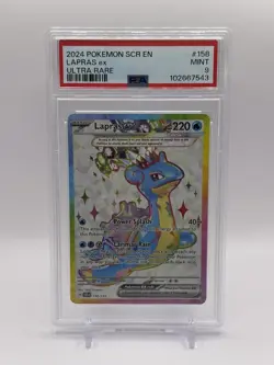 2024 POKEMON SCR EN-STELLAR CROWN ULTRA RARE #158 LAPRAS EX PSA 9 - Image 1