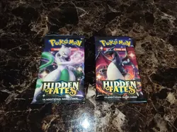(2) Pokemon TCG S&M Hidden Fates Booster Packs Brand New! Shiny GXU! - Image 1