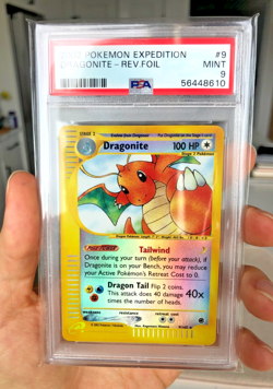Dragonite, 043/165 2002 Expedition Base Set, Reverse Holo, PSA 9 Mint - Image 1