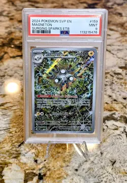 2024 POKEMON SVP EN-SV BLACK STAR PROMO #159 MAGNETON PSA - Image 1