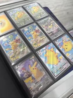 Lot Of 48 Pokemon Pikachu Cards W/ Binder All Rares Are Near Mint - Image 1